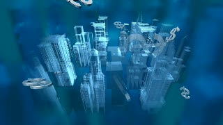 Cybernetic Blue City Animation Loop - Video HD
