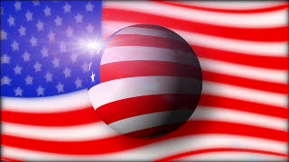 American Flag and Ball Loop - Video HD