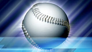 Baseball Ball over Blue Loop - Video HD