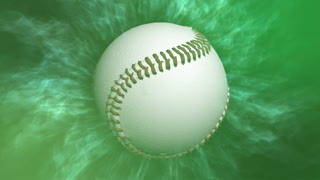 Baseball Ball over Green Loop - Video HD