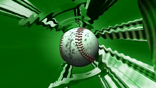 Baseball Ball over Green Loop - Video HD