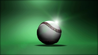 Baseball Ball over Green Loop - Video HD