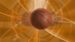 Basketball Ball over Yellow Loop - Video HD