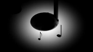 Black and White Music Notes Loop - Video HD