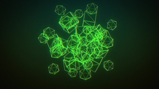 Bright Green Neon Geometry - Video 4K