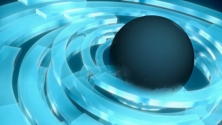 Dark Globe and Blue Circles Loop - Video HD