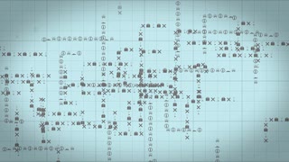 Data over White Screen Loop - Video HD