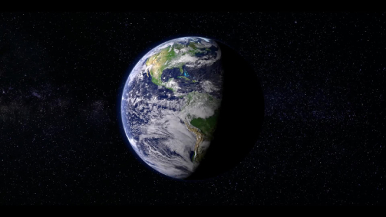 Earth Spinning over Black Loop - Video HD