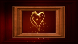 Framed Golden Heart Loop - Video HD