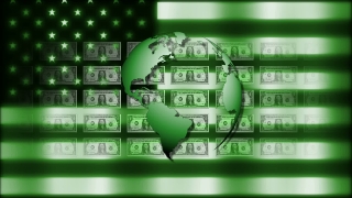 Globe, Money and Flag Loop - Video HD