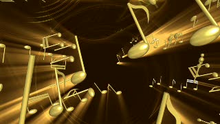 Gold Music Notes Loop - Video HD