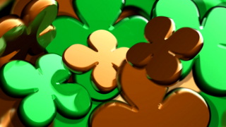 Golden and Emerald Clovers Loop - Video HD