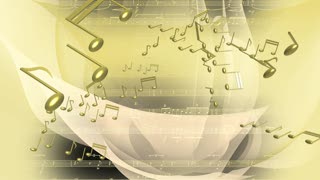 Golden Music Notes Loop - Video HD