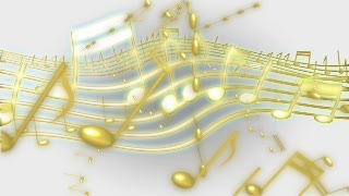 Golden Music Notes Loop - Video HD