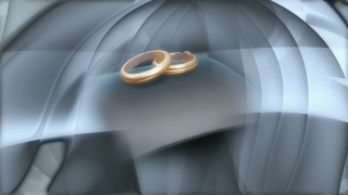 Golden Wedding Rings over Silver Loop - Video HD