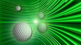 Golf Balls over Green Loop - Video HD