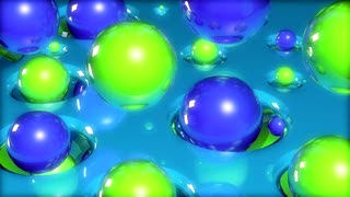 Green and Blue Balls Loop - Video HD