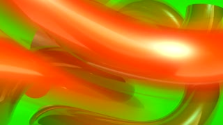 Green and Bright Orange Shapes - Video HD