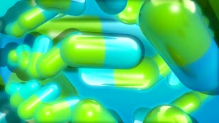 Green and Teal Pills Loop - Video HD
