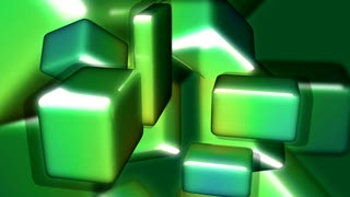 Green Shapes Dancing Loop - Video HD