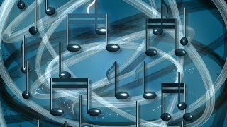 Grey, Black and Blue Music Notes Loop - Video HD
