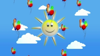 Happy Sun and Globes Loop - Video HD