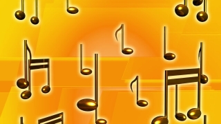 Music Notes Orange Loop - Video HD