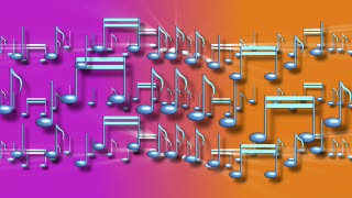 Music Notes Pink and Orange Loop - Video HD