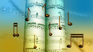 Music Sheet Cylinder Loop - Video HD