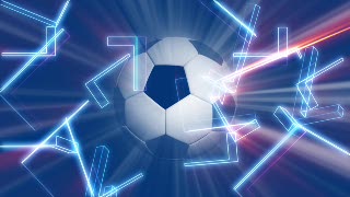 Neon Blue Soccer Ball Loop - Video HD