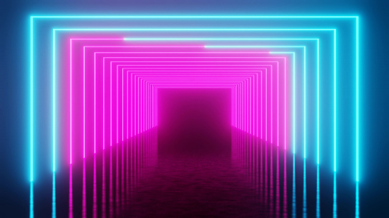Neon Pink and Blue Arch Loop - Video 4K