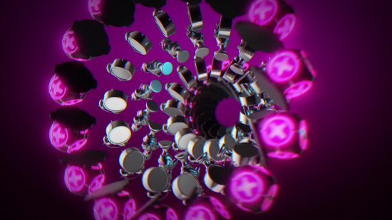 Neon Pink Lights Chaos Loop - Video 4K