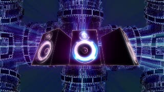 Neon Speakers Spinning Loop - Video HD