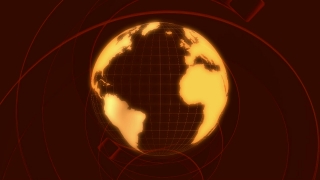 Orange, Yellow and Black Globe Loop - Video HD