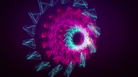 Pink and Blue Neon Geometry - Video 4K