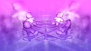 Pink and Purple Teddy Bears Playing Loop - Video HD