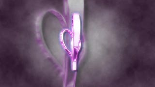 Pink Steel Heart over Silver Loop - Video HD