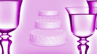 Pink Wedding Cake and Drinks Loop - Video HD