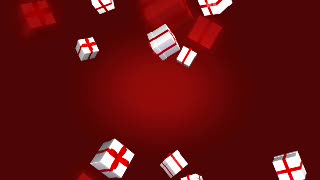 Presents over Crimson Background Loop - Video HD