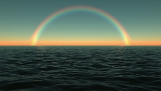 Rainbow over Sea Loop - Video HD
