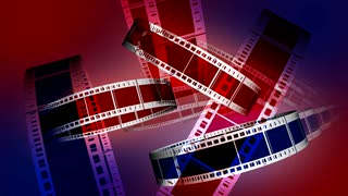 Red and Blue Movie Films Loop - Video HD