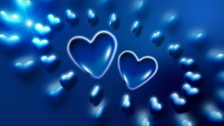Royal Blue Hearts Loop - Video HD