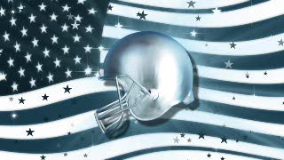 Silver Football Helmet Loop - Video HD