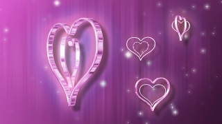 Silver Hearts over Purple Loop - Video HD