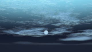 Silver Moon over the Sea Loop - Video HD