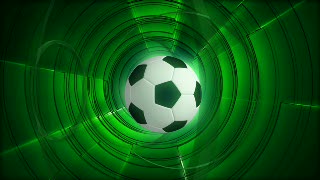 Soccer Ball over Green Loop - Video HD