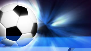Soccer Ball over Shifting Blue Background Loop - Video HD