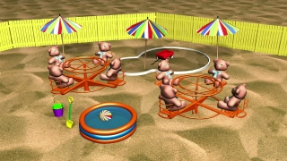 Teddy Bears at the Beach Loop - Video HD