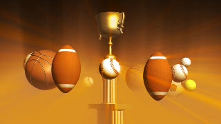 Trophy and Sports Balls Loop - Video HD