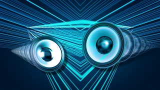 Vibrant Blue Loudspeaker Loop - Video HD